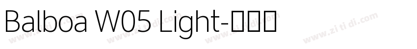Balboa W05 Light字体转换